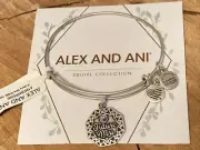 NWT Alex and Ani~Bridal "FUTURE MRS." Charm Bangle Raf. Silver Bracelet w/Card