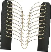 WEKAMOS 20pcs Wooden Hanging Tags Blank Price Tags for Jewelry and Crafts Writable Mini Blackboard Labels with Ropes for Decoration Scrapbooking and Pricing