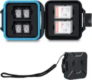 SD & MicroSD Card Case for 4 SD/SDXC/SDHC Cards + 8 Micro SD/MSD/TF Cards