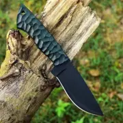 Black handle vintage fixed blade knife usa
