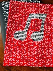 Composition Book and Handmade Fabric Cover - NEW!!