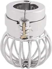 TERNENCE Male Chastity Device Stainless Steel Cage Cock Ring Ball Stretchers