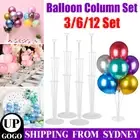 3/6/12 Set 70cm Balloon Column Set Upright Base Stand Holder Wedding Party Decor