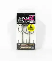Gamakatsu 67554 Treble Hook RB H Hyper Shield Size 4 ,6 Per pack (9236)