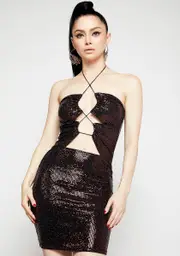 Backstage Passes Cutout Mini Dress