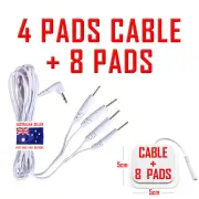 TENS EMS ELECTRODE 4 PADS CABLE + 5cm x 5cm x 8 PREMIUM PADS ⭐⭐⭐⭐⭐