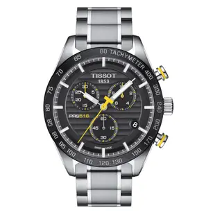 TISSOT天梭 官方授權 PRS516賽車競速三眼計時腕錶 母親節 禮物 42mm/T1004171105100