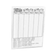 YARD FARKLE SCORE CARDS with Rules on the back- Laminated ONE Farkle Score Card