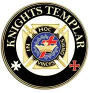 Knights Templar Medallion for Box Cremation Urn/Flag Case - 3 Inch Diameter