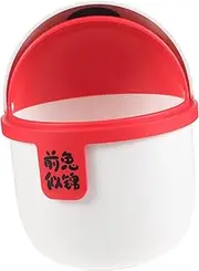 LeoLeoxx Desktop Trash Can Rabbit Mini Desk Trash Can Rattan Vehicle Car Trash Can with Lid Bunny Desk Garbage Can Office Mini Wastebasket Desk Trash Can Mini Cute Crate Pet White Pp