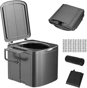Portable Travel Potty Toilet - Camping Adult Portable Toilet | Compact Heavy Duty Side Storage Bracket Training Seat for Boating Rv Kids Truck Beach Adults Car