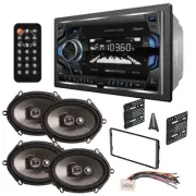 Bluetooth USB AM/FM Car Stereo & Door Speakers for 1999-2004 Ford F-150, F-250