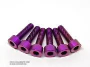 PURPLE Cap Titanium Stem Bolts For Industry Nine I9 A318 A35 M5x18 6 Bolts