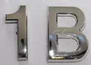 Apartment Number 1B Sign/Mailbox Number Sign, . Letter C (Silver,3D)-REF24-1027