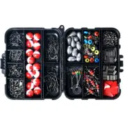 263X Fishing Accessories Kit Lures Jig Hooks Sinker Weights Set Fish Tackle Box