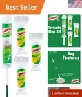 Ultimate Tornado Mop with 3 Easy-Replace Cotton Heads for Quick Home Cleanliness
