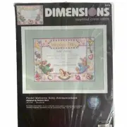 NEW Dimensions "Pastel Welcome Baby Announcement" Counted Cross Stitch Kit 35030