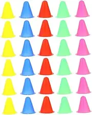 Mipcase 30Pcs Colorful Training Cones for Soccer Football and Roller Skating Durable Pe Agility Markers for Sports Obstacle Courses and Outdoor Activities Easy to Store and Carry