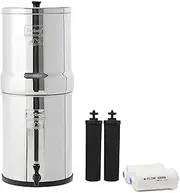 Berkey Royal with 2 Black Filters and 2 PF-2 Fluoride Filters, 3.25 Gal- Silver