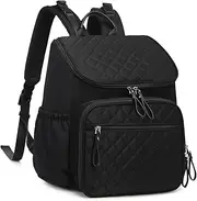 LORADI Large Capacity Diaper Bag Backpack with Storller Clips, Water-Resistant Travel Backpack with Anti-Theft Pocket