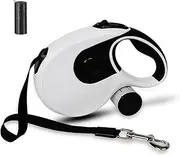 Retractable Leash 16.40ft for Medium Dogs or Cats with Removable Dispenser, Heavy Duty Tangle-Free Rope, Dog Leash Extender, One-Hand Brake, Pause, Lock, for Small to Medium Dogs