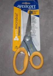Westcott 8" Titanium Bonded Blade Scissor ANTI-Microbial Comfort Grip Handle NEW