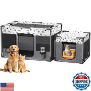 BUFOR Portable Cat Playpen, Pet Dog Playpen, Kitten Puppy Play Pen for Indoor