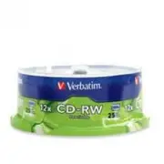 VERBATIM CD-RW 700MB 25Pack of Spindle 12x