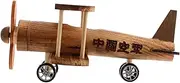 KOMBIUDA Handmade Wooden Airplane Ornament Vintage Decor Model Decoration for Home Office Boys and Girls