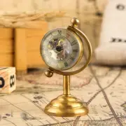 Mens Skeleton Pocket Watch Mechanical Open Face Globe Steampunk Watch No Chain