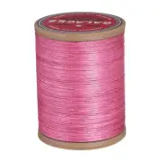 Flat Waxed Thread for Leather Sewing, 208 Yards / 190m, 100D, Pale Pink