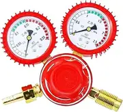 Industrial Pressure Regulators Pressure Regulator Mig Flow Meter Gauge CO2 Reducer Valve Welding Fit Gas Torch Cutting Gauge Meter Valve(Acetylene Meter)