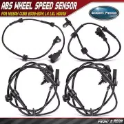 4Pcs Front & Rear ABS Wheel Speed Sensor for Nissan Cube 2009-2014 L4 1.8L Wagon (for: Nissan)