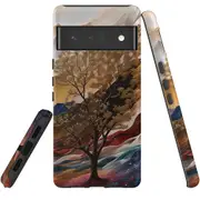For Google Pixel 6 Pro Tough Protective Cover, Mysterious Golden Tree