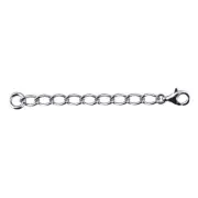Sterling Silver extender Chain strong solid Long Curb LC80 QUALITY secure clasp