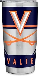 Rico Industries NCAA Virginia Cavaliers 20oz Stainless Steel Tumbler with Lid - Great for Coffee, Tea, Water or Cocktails