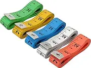 Pack of 5 Flexible Tape Measure, Accurate Dual Scale Standard & Metric Measurements Tape,Soft Measuring Tape for Body, Weight Loss Sewing Tailor Craft Ruler 150 cm/60 inch