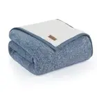 Koolaburra by UGG Wiona Melange Sherpa Throw 50"x 70" Blue Stonewash Blanket NWT