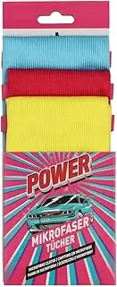 NIGRIN Power Microfibre Cloths Set of 3 Lint Free Polishing Cloths All Surfaces