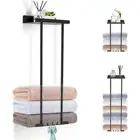 Towel Rack Towel Rail Wall Mounted Towel Shelf Towel Storage Organizer Adjustabl