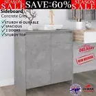 Sideboard Buffet Side Cabinet Storage Dressing Table Cupboard Shelf ConcreteGrey
