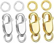 [Koautios] 3x 4Pcs Lobster Claw Clasp Keychain Bracelet Extended Chain Jewelry Findings