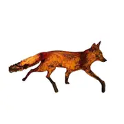 Rustic Metal Fox Garden Stakes - Vintage Decor 40cm