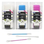400 Ct Cotton Swabs Double Tipped Applicator Q Tip Safety Ear Wax Makeup Remover