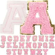 HAPINARY 26PCS Letter Shaped Multi Function Embroidered Patches for Clothing Repair Decoration Skin Friendly Durable for Coats Shirts Pants Bags and More