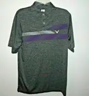 NWT Callaway Golf Opti -Dri Performance Polo Shirt Small Gray