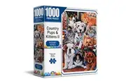 1000pc Crown Radiant Series Pups Kittens II 68.5cm Jigsaw Puzzle Toys 8y+ Kids