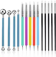 Dotting Tools, Silicone Clay Sculpting Tool, Clay Tools, Polymer Clay Tools, Clay Sculpting Tools with 15 PCS Modeling Dotting Tool, Embossing Tool for Modeling, Nail, Painting