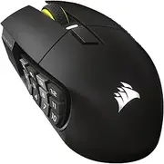 Corsair Scimitar Elite Wireless SE MMO Gaming Mouse – 33,000 DPI, 16 Programmable Buttons, Adjustable Key Slider™, 1K Hyper-Polling, Up to 150hrs Battery – PC, PS5, PS4, Xbox, Mac – Gunmetal