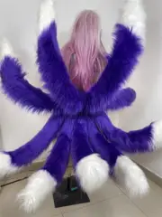 Customized Anime Purple Gradient Nine-Tailed Fox Tail Prop Toy Cosplay Halloween